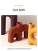 Creative Retro Wabi-Sabi Ceramic Vase for Flowers and Dried Arrangements - Perfect for Living Room, Dining Table, or TV Cabinet Décor