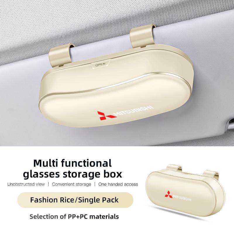 Car Sunglasses Box Interior Accessories For Mitsubishi Pajero ASX Colt I200 Space Delica Triton Ralliart Ex Star Eclipse Lancer
