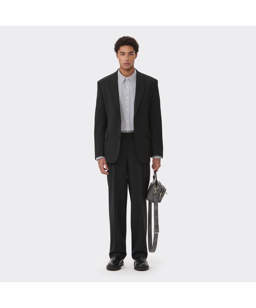 Keoseuuteommellou Black Relaxed Fit Wool Blended Setup Pants Cwpas26221Bkx