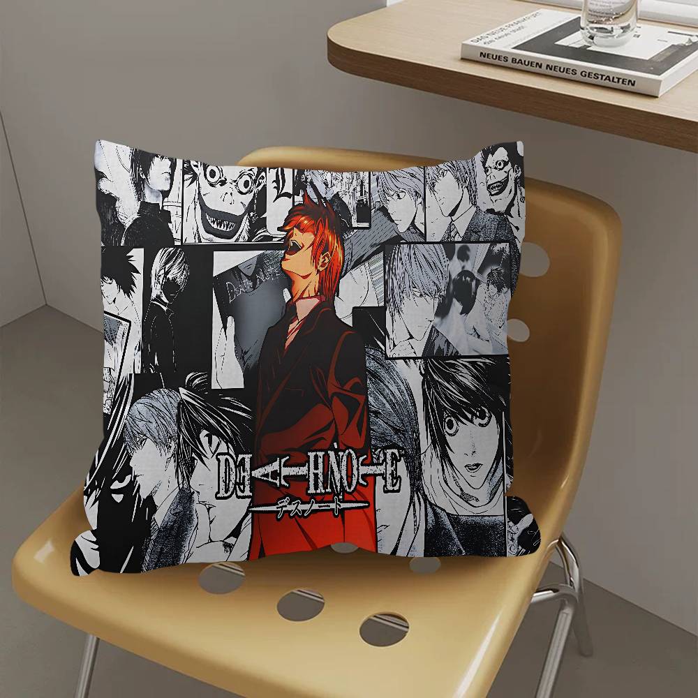 Classic Anime Death Note Pillowcase Toon Gift Cushion Cover Bedroom Home Sofa Chair Seat Decor Pillow Case