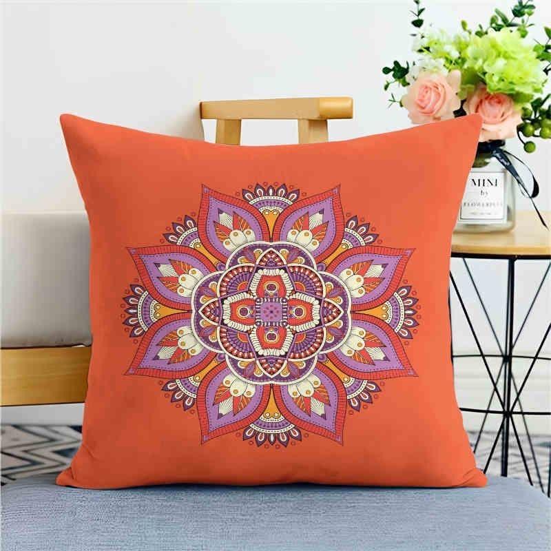 Classical Pattern Pillow Coversofa Living Room Cushion Cover Officewaist Pillow Bedside Square Pillowcase Removable and Washable