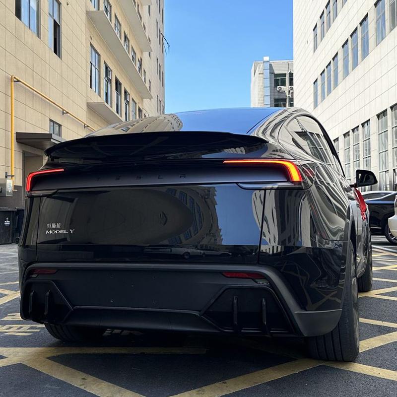 For Tesla Model Y Juniper 2025 Rear Bumper Side Corner Diffuser Lip Splitters Lower Corner Spoiler Aprons Wrap Angle Accessories
