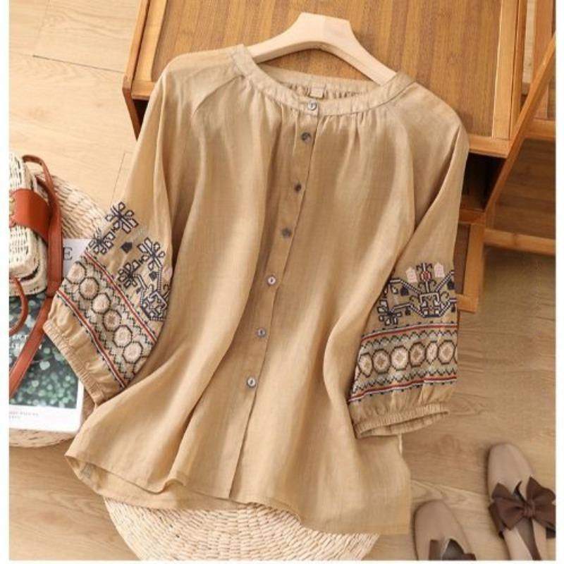 

Простая рубашка с однотонными пуговицами спереди, милая рубашка с рукавами-фонариками на весну и осень, женская одежда M абрикосовый