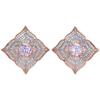 Luoxi Temple Jewelry: 2023 S925 Silver 6mm Pink Diamond Stud Earrings for Women