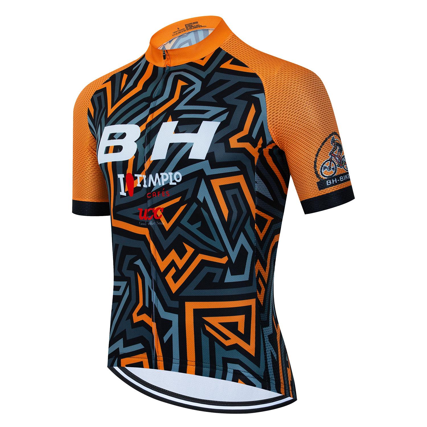 

BH Team Cycling Jersey 2024 New Men Short Sleeve Cycling Clothing Bike Bib Shorts Summer Quick Dry Bike Jersey Set Ropa Ciclismo S