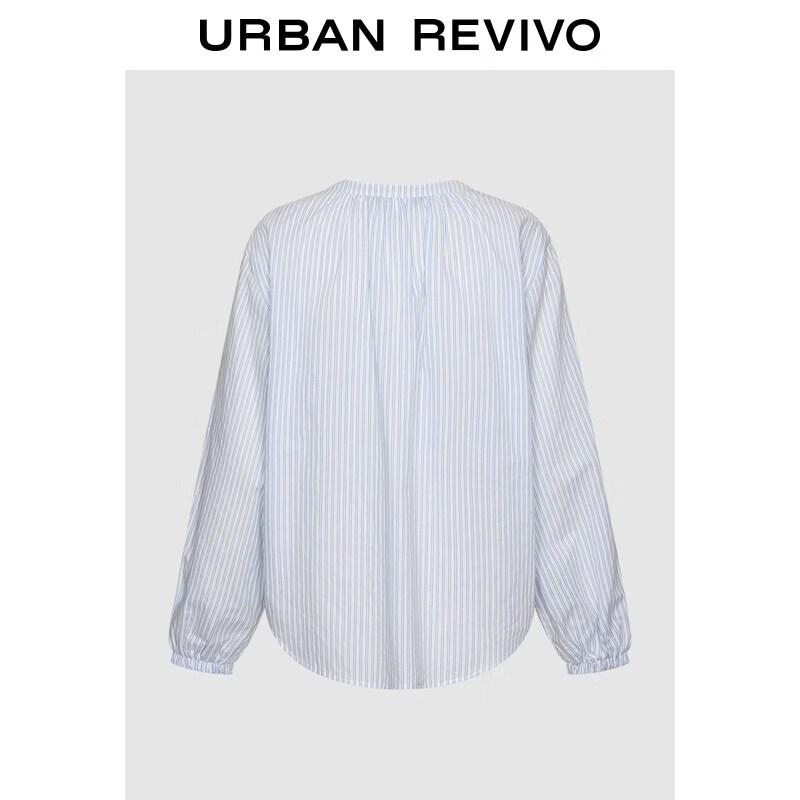 UR Women s Contrast Stripe V-Neck Tie-Front Shirt UWM260153 XS