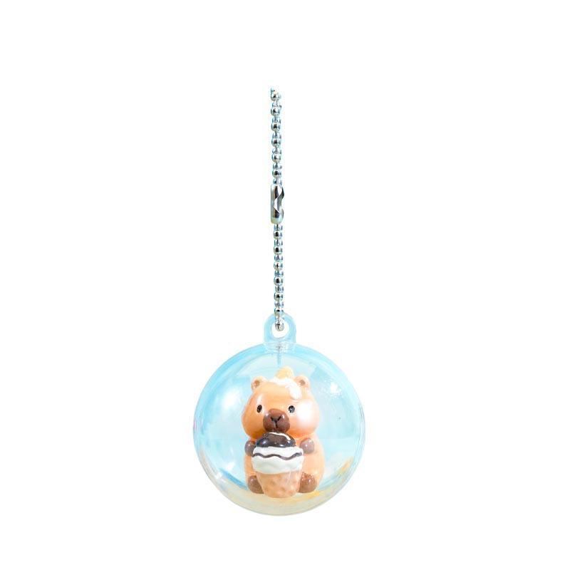 Original Q Cute Capybara Series Keychain Creative Cartoon Resin Pendant DIY Surprise Egg Pendant