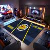 1pc Football Club Logo Print Area Rug - Soft, Washable Non-Slip Indoor Mat for Office Chairs, Living Room, Home Office Decorative Rug