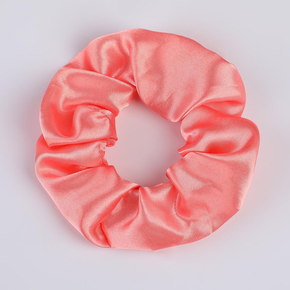 

70-Color Satin Hair Tie: Vibrant Silk Solid Color Elastic for Women’s High Ponytails