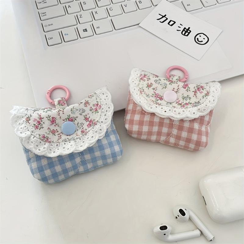 Sweet And Fresh Earphone Storage Bag, Lace Earphone Case, Suitable for Protecting Wireless Wireless Earphones