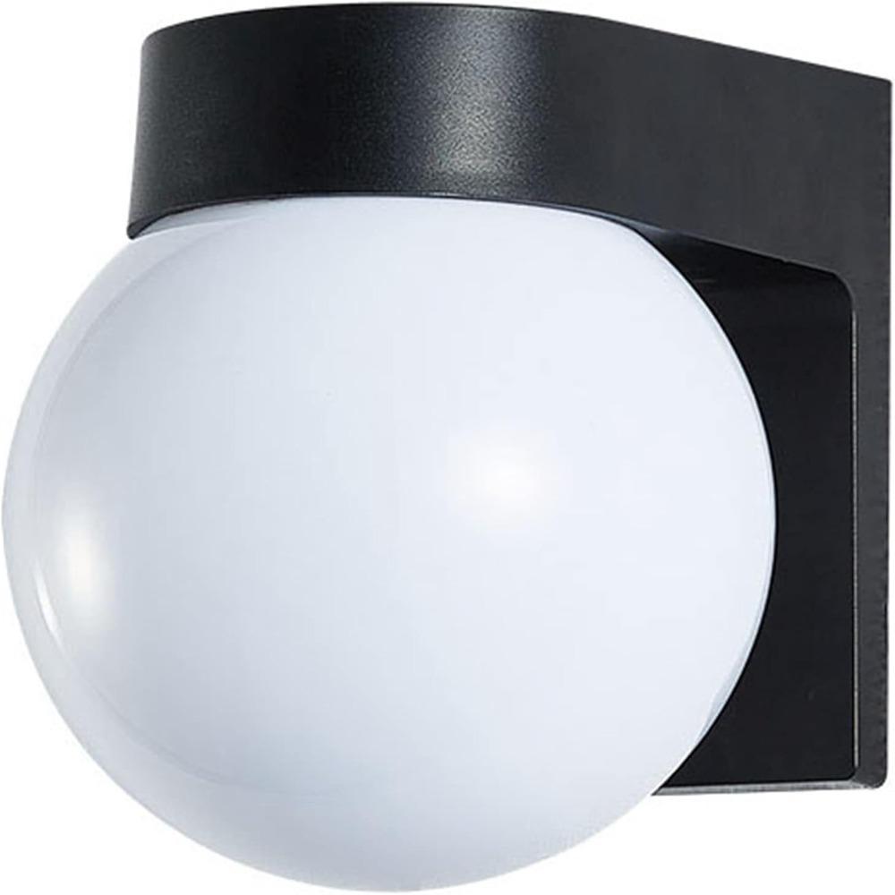 1pcs Black Finish Garden Lamp Round Globe Exterior Wall Light Creative Outdoor Wall Sconce Outdoor