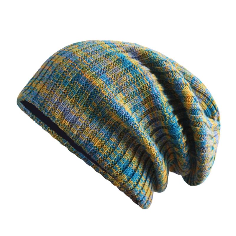 

Смугаста вовняна шапка Різнокольорова в язана шапка Захист вух Тепло Зігріваюча Осінь Зима для хлопчиків дівчаток Різдво Хелловін Новий рік 1 синій/зелений