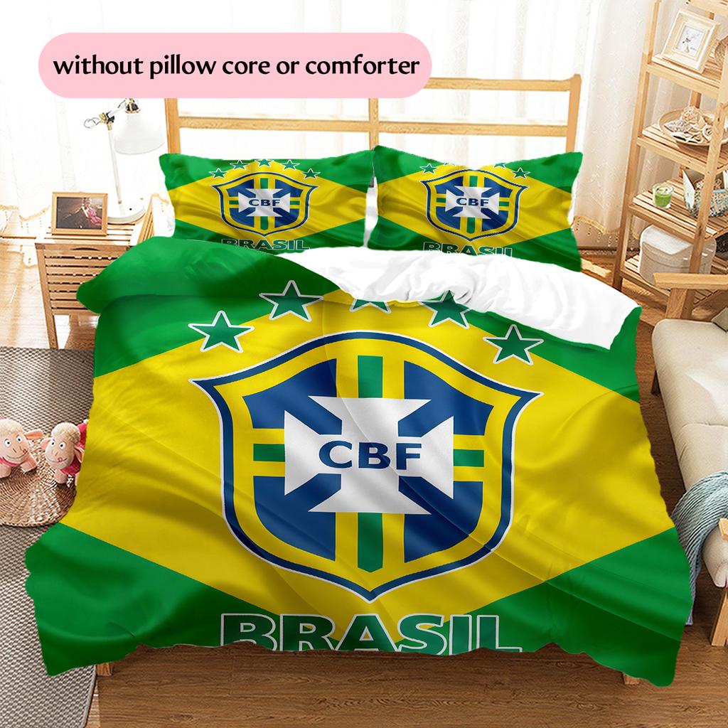 CBF Brasil Pattern Bedding Home Decoration Birthday Gift (1 * Duvet Cover + 2 * Pillowcase, Without Core)