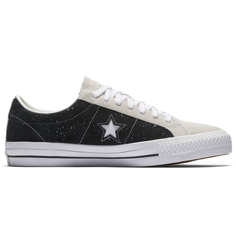 Converse One Star Series Comfortable Versatile Low Top Canvas Shoes Unisex Sneakers Black White 155526c
