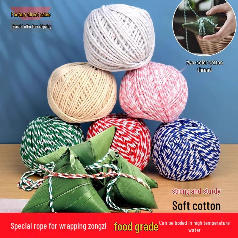 Newcomer Offer: 4 Rolls of Dumpling String for Binding Crabs, Bacon, Sausage, or Wrapping Zongzi.