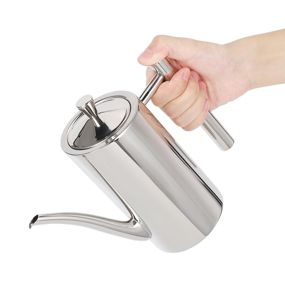 Stainless Steel Dustproof LeakagE Proof Oil Pot Bottle Container Seasoning Pot Kitchen Utensil(0.5L