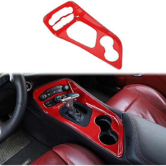 Voodonala For Challenger Gear Shift Shifter Panel Shift Lever Panel Transmission Gear Selector Gearstick Panel Cover Trim Fit For 2015-2025+ Dodge