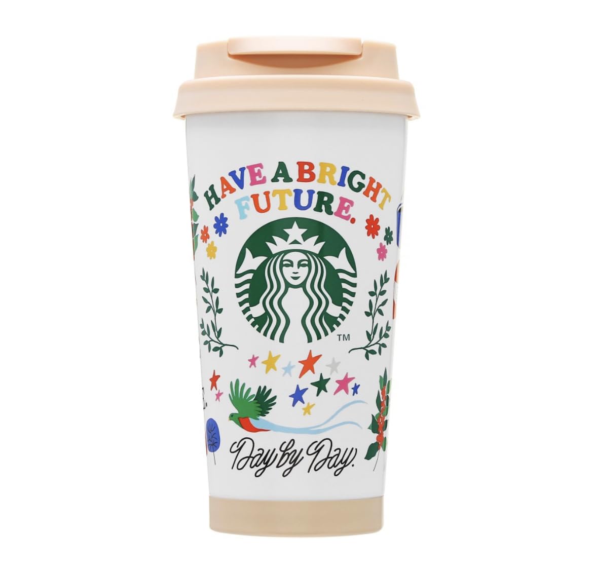

Starbucks ToGo Logo Tumbler, Recycled Stainless Steel, White, 473ml, HABF TOGO, Beige