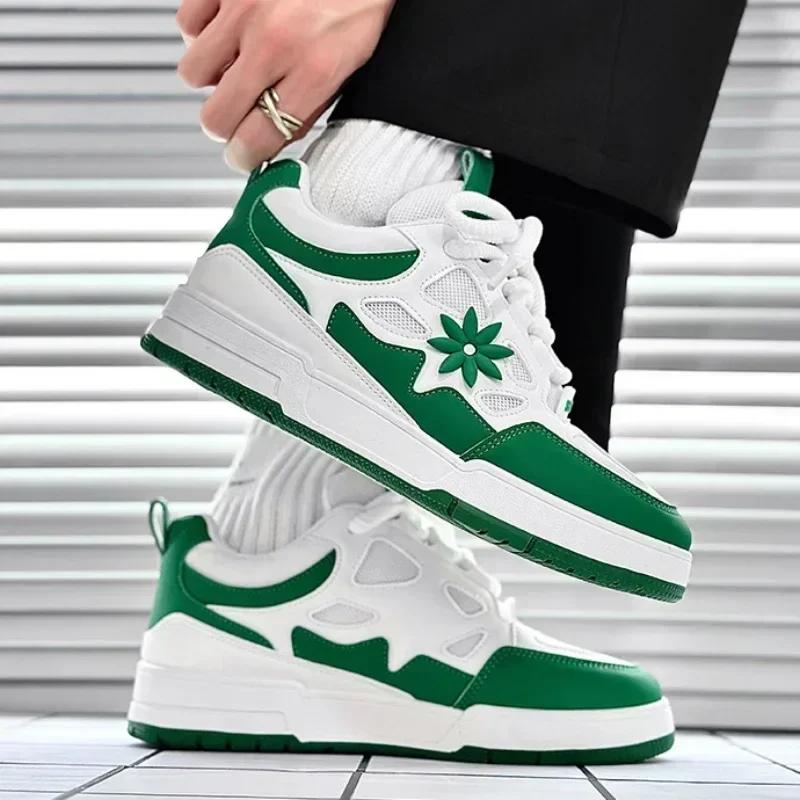 Fashion Original Brand Men's Sneakers Luxury Leather Casual Shoes  Fashion Skateboard Shoes for Men Daily Training Shoes Tenis Masculino