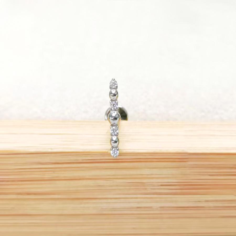 F136 Titanium Zircon Pendant Tragus Stud Cartilage Piercing Jewelry