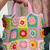 10/15PCS Colorful Handmade Crochet Three-dimensional Petal DIY Splicing Bags Clothes High Quality Cotton Thread Does Not Fade