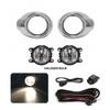Chrome Cover Car Fog Lamp Day Time Running Light DRL For Ford Focus 3 2012 2013 2014 Focus With Switch Wires