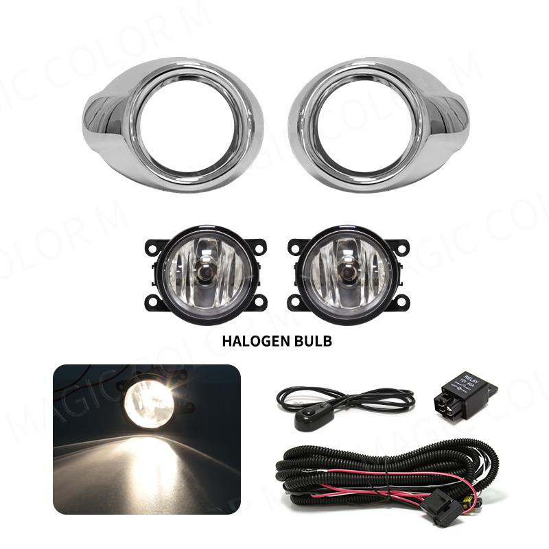 Chrome Cover Car Fog Lamp Day Time Running Light DRL For Ford Focus 3 2012 2013 2014 Focus With Switch Wires