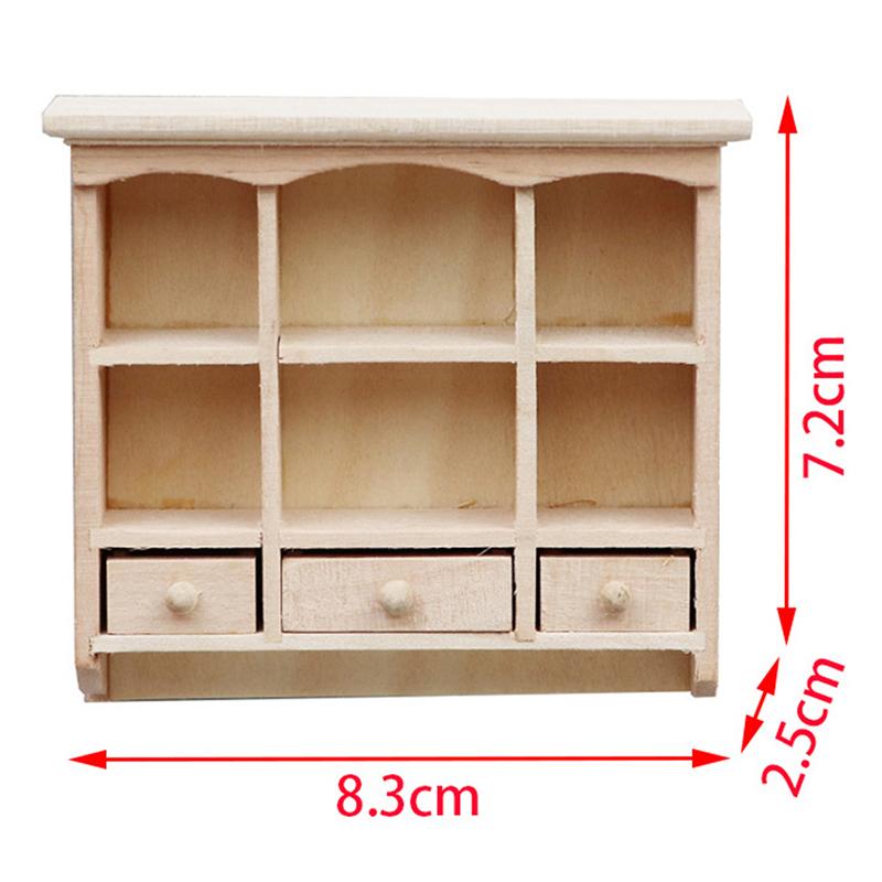 1:12 Puppenhaus Miniatur Weißer Schrank Vitrine Aufbewahrungsschränke Möbelmodell Dekor Spielzeug Puppenhaus Zubehör