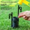 1 Pezzo Nero Supporto Palo Tenda da Campeggio Esterna Base Ombrellone Pesca in Spiaggia Tenda a Baldacchino Doppia Manopola Fissaggio Paletto a Terra Accessori