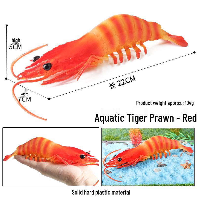 Marine Life Animal Simulation Toy Set: Squid, Crab, Starfish, Tuna