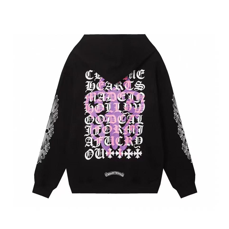 839 CHROME HEARTS Herbst und Winter 2026 Neu Übergröße Klassischer Stil Logo Kapuzenpullover, Geeignet für Paare zum Tragen
