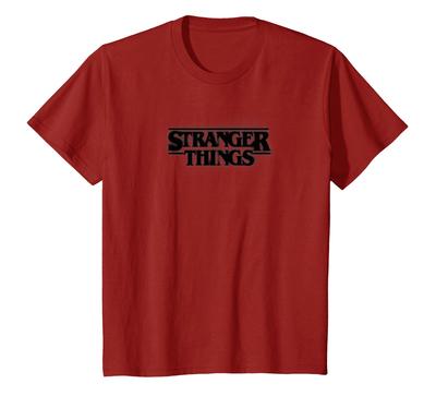 Stranger Things Zwart Inkt Verweerd Titel Logo T-shirt