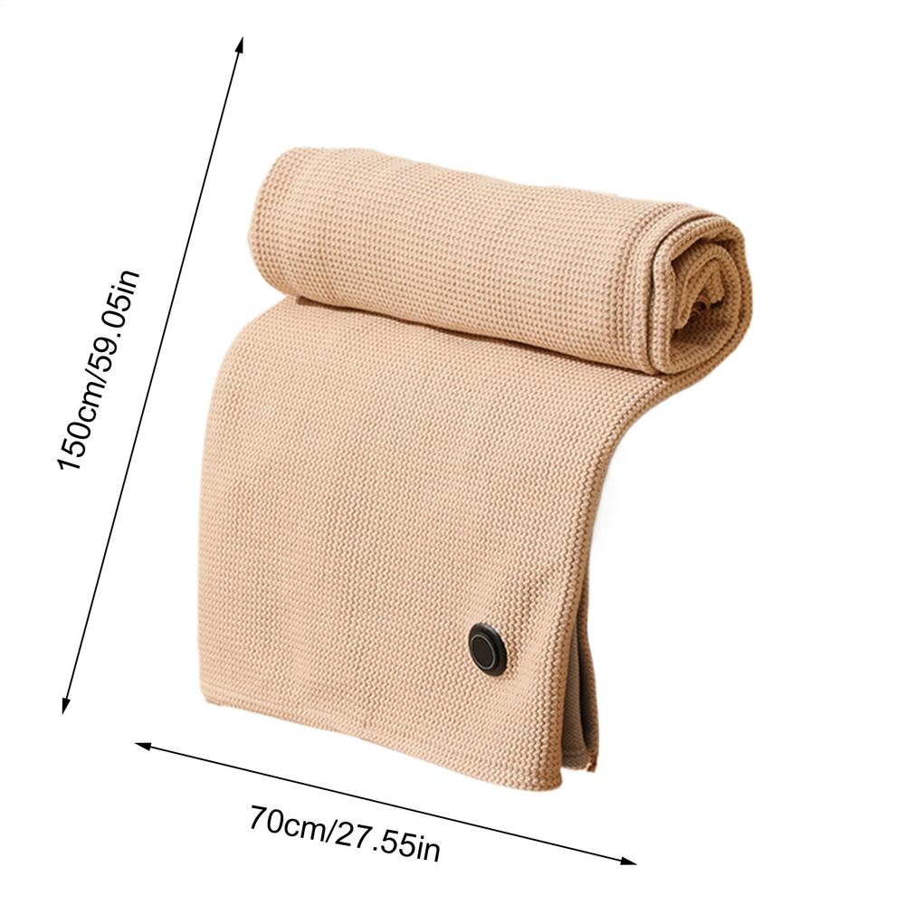 Electric Throw Blanket 59.06x27.56 Inches Outdoor Heater Blanket USB-Powered Winter Plush Blanket Portable Heated Blanket Shawl