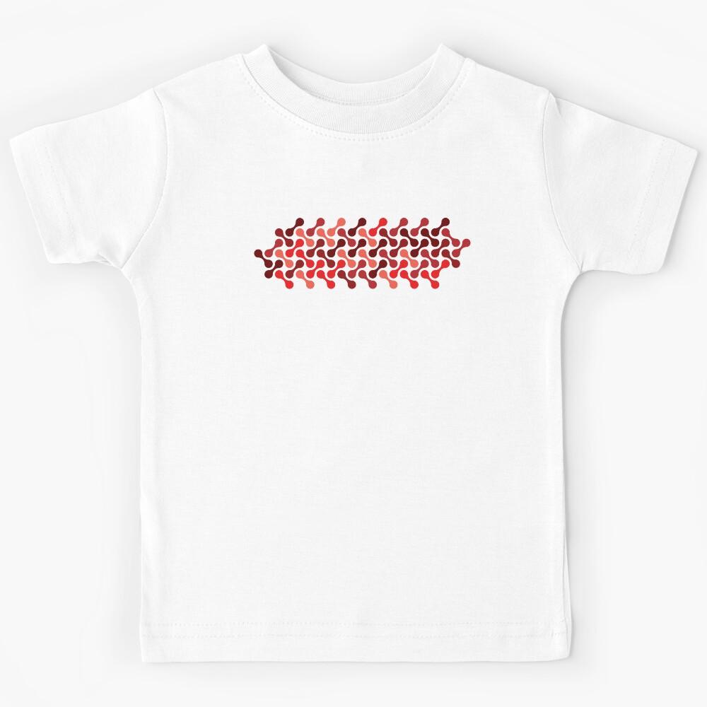 Dumbbells & Chains Geometric Pattern – Red Kids T-Shirt 150