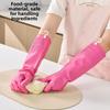 Pink Dishwashing Gloves Thickened Kitchen Gloves Durable Cleaning Gloves  Household Cleaning