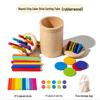 Montessori Wooden Color Sorting Bin for Hand-Eye Coordination