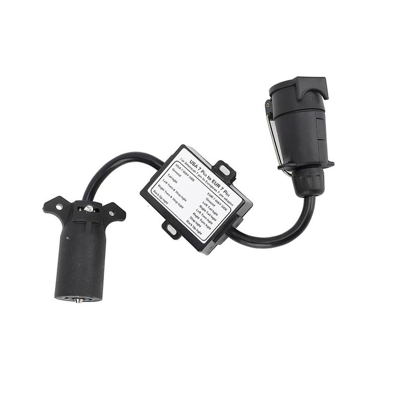 1Pc Black Trailer Light Converter Accessories n 7-pin To an 7-pin Transfer Trailer Harness Connector Car Accessory
