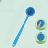 Silicone Double-Sided Exfoliating & Massaging Shower Brush - Extended Handle Back Scrubber for Deep Cleansing, Rich Lather, Body & Hair Care