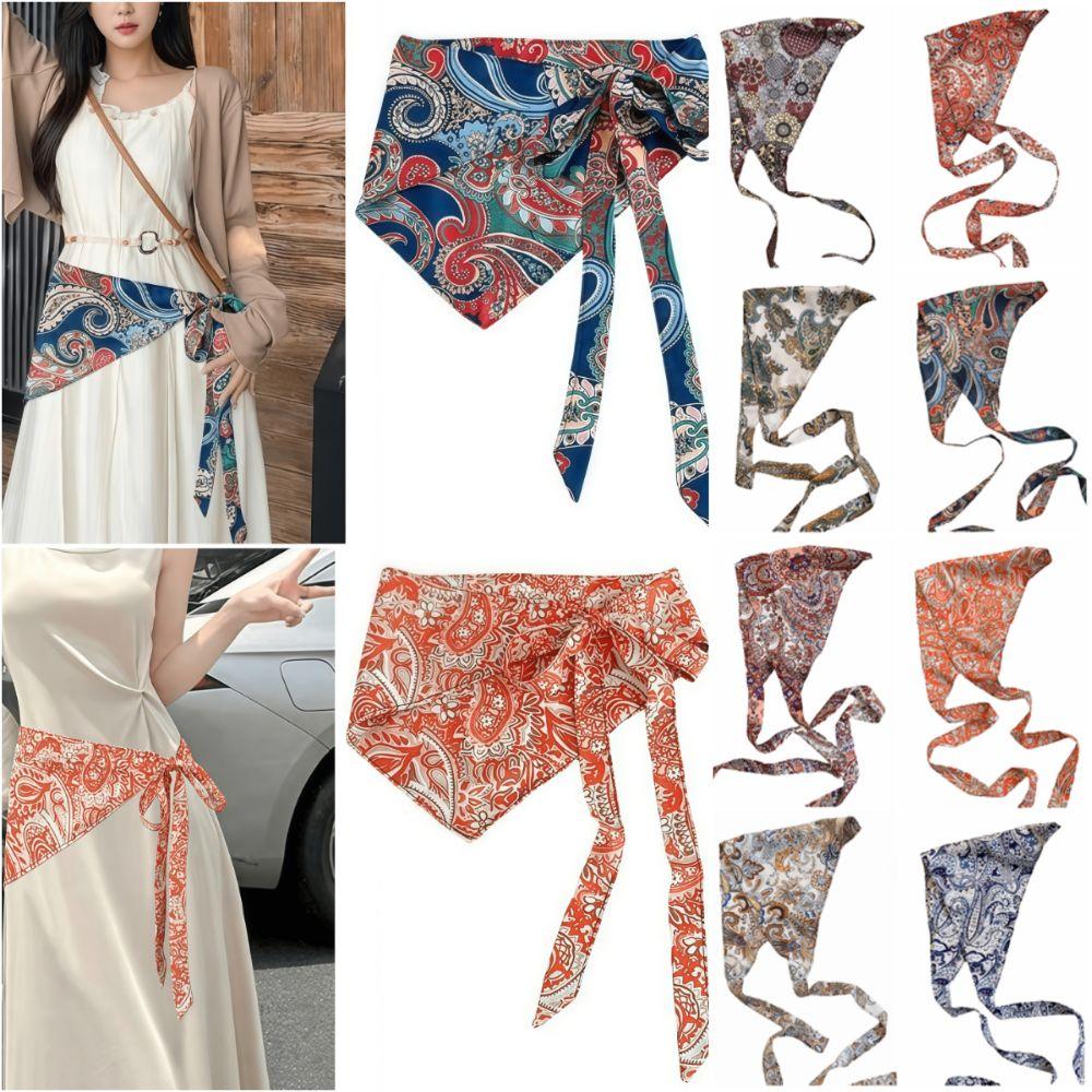 Multi-functional Triangular Scarf Ethnic Style Belt Fashion Waist Seal  Women
