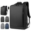 Ultra-thin Laptop Backpack with USB Charing Port High-capacity Business Men Bag Solid Color Waterproof Slim Back Pack