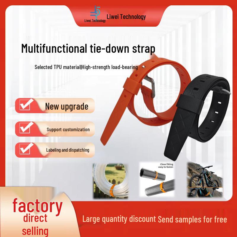 

Прочный ТПУ ремешок для трансграничной торговли: Утолщенный, износостойкий, водонепроницаемый, многоцелевой фиксатор для надежной фиксации 37cm*2.3cm; Orange with Silver Buckle