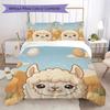 Vintage Sheep Pattern Bedding Uilt Set Uilt Cover Pillowcase Home Decoration Birthday Gift (1 * Duvet Cover + 2 * Pillowcase Without Core)