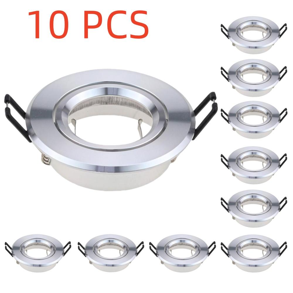 5/10 Pcs Round GU10 Recessed Downlight Replacement Kit MR16 Fitting Mounting Ceiling Spot Lights Frame Lamp Socket Holder