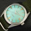USED TITONI AIRMASTER TITOFLEX SWISS MENS TURQUOISE BLUE DIAL WATCH a432180-2 R110-a432180