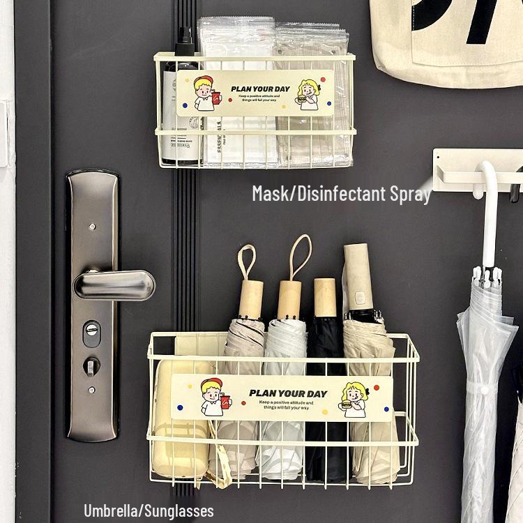 Wall-Mounted Anti-Theft Magnetic Entry Door Umbrella Storage Rack