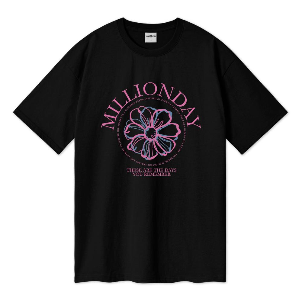 Million Day Million Round-Flower Over T-Shirt (A Type) White/S