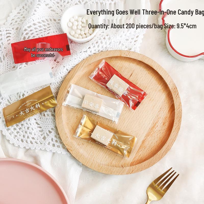 Nougat Candy Packaging Bag with Machine-Sealed Candy Paper