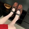 Evening wind bow shallow mouth Mary Jane shoes women's shoes 2025 early spring ballet flat shoes show long legs