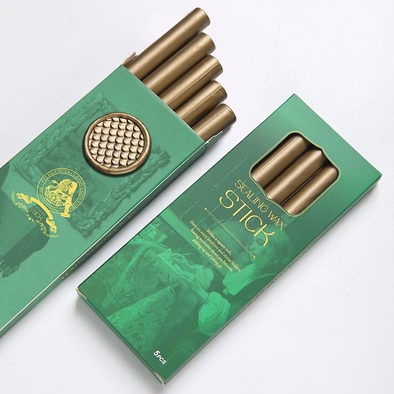 5PCS/Pack Boxed Wax Seal Sticks, Fire Paint Wax Stick Multi-color for You To Choose, Can Be Used with Glue Gun