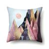 Polyester Pillowcase Automobile Decoration Mountain Home Print Pillowcase Waist Cushion Cover Bedside Cushion Cover Bedside Cushion Cover